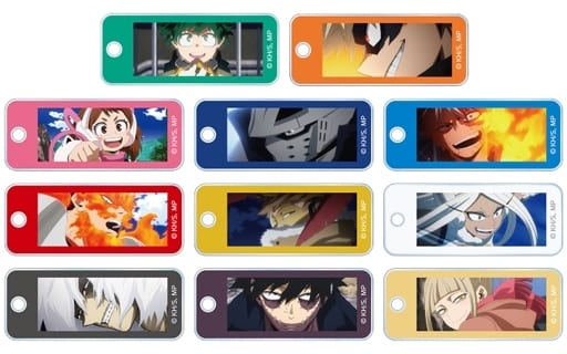 My Hero Academia Izuku Midoriya & Others Trading Iconic Scene Acrylic Key Tag All 11 Types Set Keychains [USED]