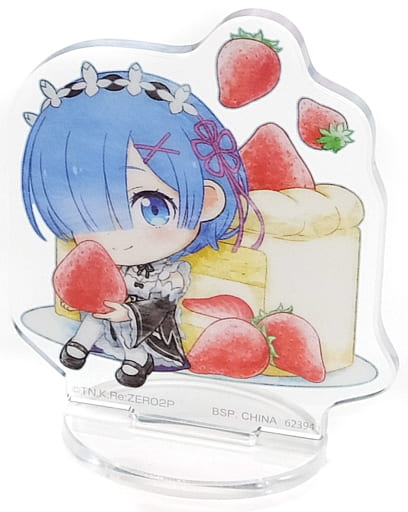 Rem Re:ZERO -Starting Life in Another World- Ichiban Kuji Mildly Sweet Happy Life! Acrylic Stand Kyun Chara Illustrations Prize E Acrylic Stand [USED]