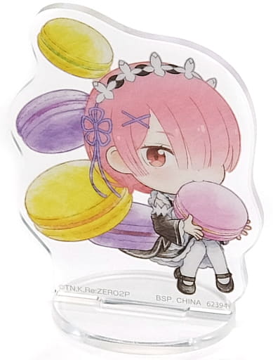 Ram Re:ZERO -Starting Life in Another World- Ichiban Kuji Mildly Sweet Happy Life! Acrylic Stand Kyun Chara Illustrations Prize E Acrylic Stand [USED]