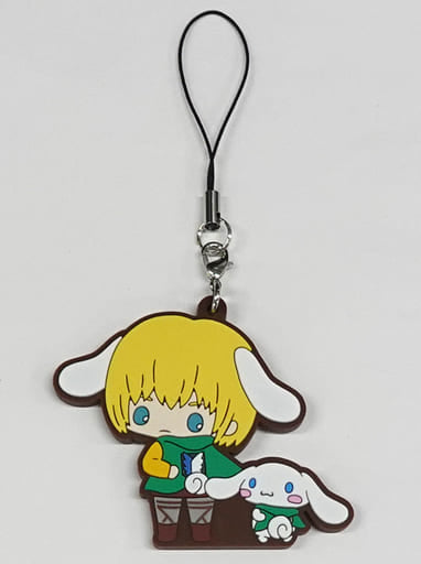 Armin Arlert Cinnamoroll Attack on Titan X Sanrio Characters Trading Rubber Charm Key Chain [USED]