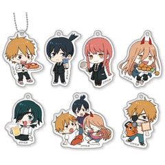 Chainsaw Man Makima & Others Itadaki-Masu Acrylic Keychain All 7 Types Set Keychains [USED]