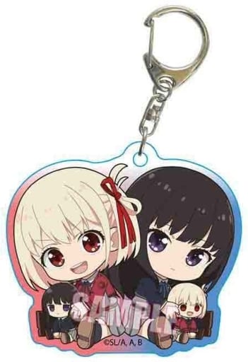Chisato Nishikigi Takina Inoue Lycoris Recoil Gyugyutto Acrylic Key Chain Key Ring [USED]