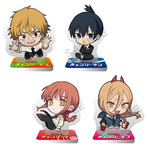Chainsaw Man Denji & Others Tamamikuji Acrylic Stand Challe Kuji Exclusive All 4 Types Set Acrylic Stands [USED]