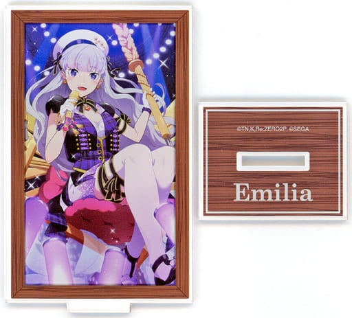 Emilia Emilia-Tan Maji Idol Re:ZERO -Starting Life in Another World- Sega Lucky Kuji Online Lost in Memories Part 2 Acrylic Stand Prize C-1 Acrylic Stand [USED]