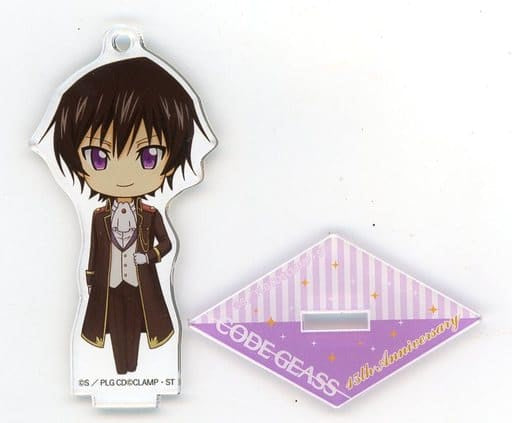 Lelouch Lamperouge Code Geass: Lelouch of the Rebellion 15th Anniversary SD Acrylic Stand Key Chain 15th Anniversary Pop Up Shop Limited Key Chain [USED]