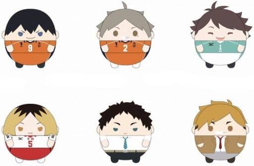 Tobio Kageyama, etc. Haikyu!! Fuwakororin 06 All 6 Types Set Key Chain [USED]