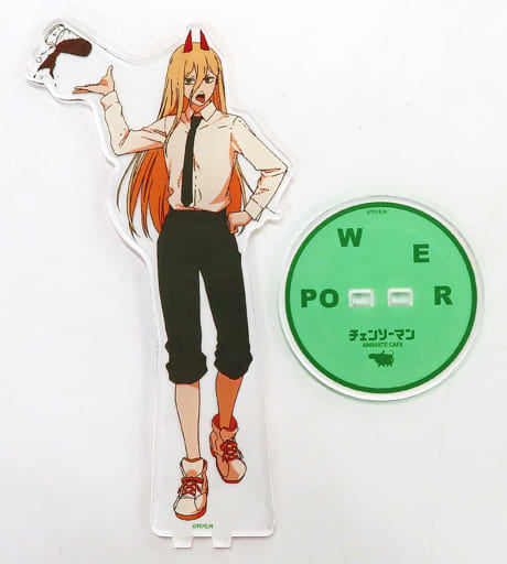 Chainsaw Man Power Big Acrylic Stand animate cafe Limited Acrylic Stands [USED]