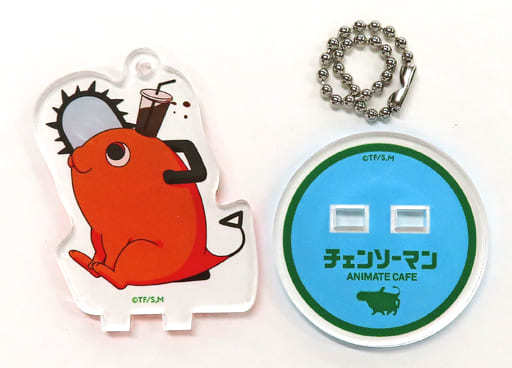 Chainsaw Man Pochita Trading Acrylic Stand Keychain animate cafe Limited Keychains [USED]