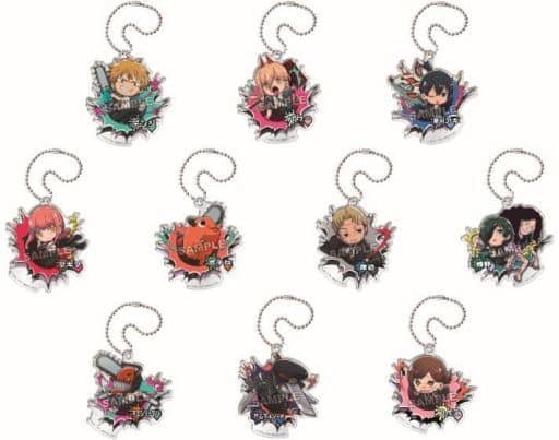 Chainsaw Man Denji & Others Buchimas! Acrylic Keychain All 10 Types Set Keychains [USED]