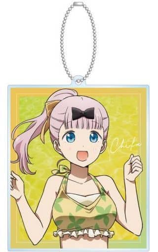 Chika Fujiwara Kaguya-sama: Love is War Ultra Romantic Newly Drawn Illustration Big Acrylic Key Chain Key Chain [USED]