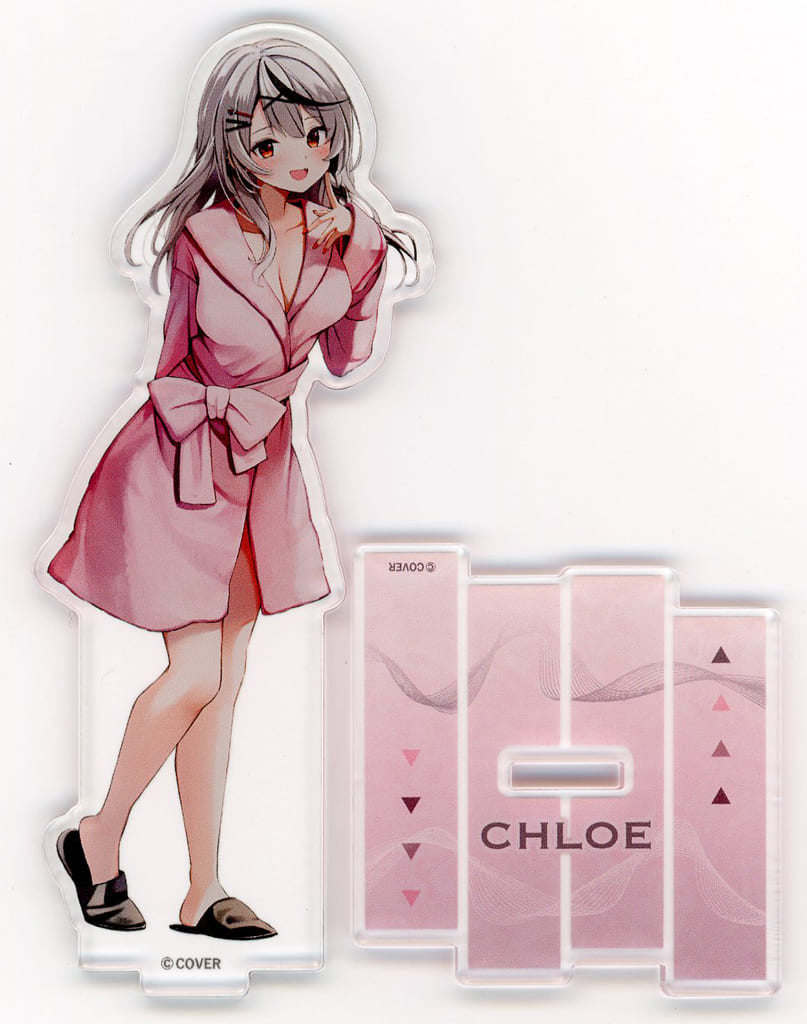 Sakamata Chloe VTuber Hololive Life-Scale Acrylic Stand Bathrobe Ver. Red Tokyo Tower Limited Acrylic Stands [USED]