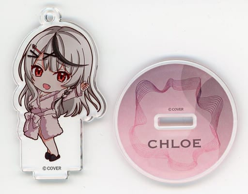 VTuber Hololive Sakamata Chloe Bathrobe Ver. Trading Acrylic Keychain Red Tokyo Tower Limited Acrylic Stands [USED]