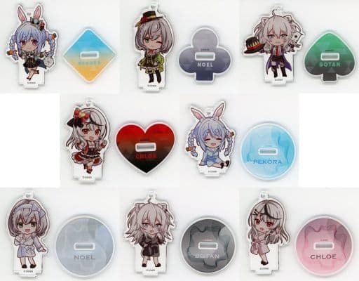 Usada Pekora, etc. VTuber Hololive Trading Acrylic Keychain Red Tokyo Tower Limited All 8 Types Set Acrylic Stands [USED]