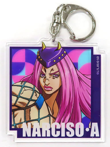 Narciso Anasui JoJo's Bizarre Adventure Part 6: Stone Ocean Newly-Drawn Acrylic Key Ring Atre Akihabara Limited Key Chain [USED]
