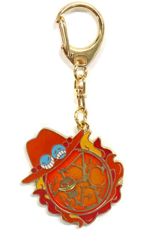 Portgas D. Ace One Piece Symbol Motif Key Chain Key Ring [USED]