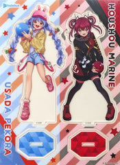 Houshou Marine Usada Pekora VTuber Hololive Acrylic Stand Set Collab Ver. Round One Collaboration Campaign Exclusive Acrylic Stands [USED]