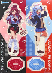 VTuber Hololive Houshou Marine Usada Pekora Acrylic Stand Set School Uniform Ver. Round One Collaboration Campaign Exclusive Acrylic Stands [USED]