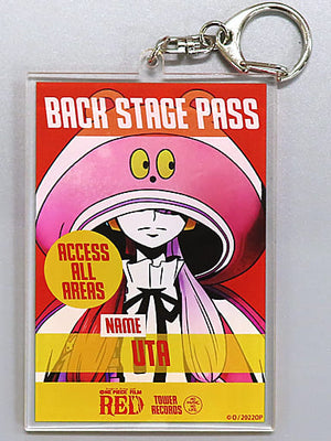 Uta One Piece FILM RED Trading Big Acrylic Key Chain Tower Records Limited Key Chain [USED]