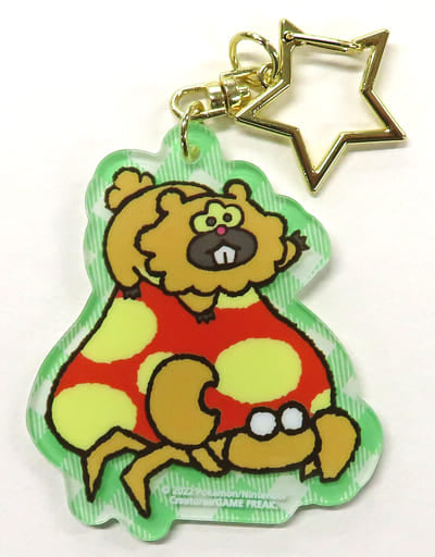 Bidoof Parasect Pokemon X Swimmer Henteko Cute Acrylic Keychain Collection Pokemon Center Limited Key Chain [USED]