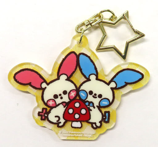 Plusle Minun Pokemon X Swimmer Henteko Cute Acrylic Keychain Collection Pokemon Center Limited Key Chain [USED]