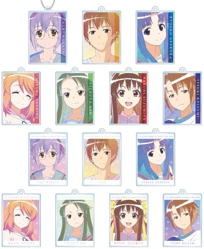 Yuki Nagato, etc. The Disappearance of Yuki Nagato chan Ani-Art Clear Label Trading Acrylic Key Chain All 14 Types Set Key Chain [USED]