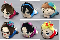Levi, etc. Attack on Titan Kujimate Hagu Chara Collection Nuikuji Prize E All 6 Types Set Key Chain [USED]