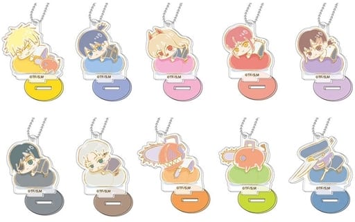 Chainsaw Man Denji & Others Hagumeets Stand Mini Acrylic Keychain All 10 Types Set Keychains [USED]