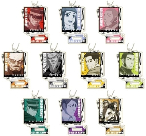 Lieutenant Tsurumi, etc. Golden Kamuy Stand Mini Acrylic Keychain All 10 Types Set Key Chain [USED]
