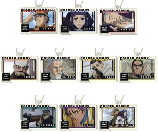 Saichi Sugimoto, etc. Golden Kamuy Decofla Acrylic Key Chain All 10 Types Set Key Chain [USED]