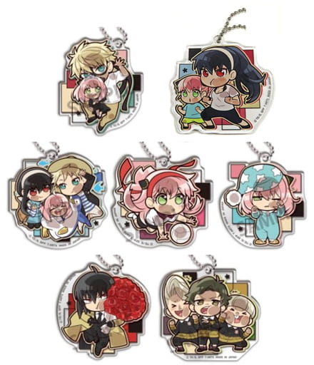 Anya Forger, etc. SPY x FAMILY Pita! Deformed Episode Acrylic Key Chain All 7 Types Set Key Chain [USED]
