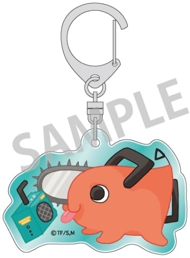 Chainsaw Man Pochita Trading Acrylic Keychains ENJOY MUSIC Keychains [USED]