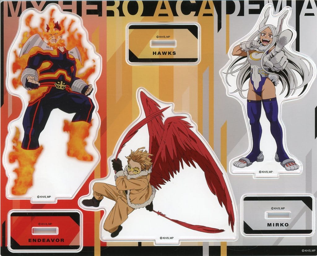 My Hero Academia Endevor Hawks Mirko Acrylic Stand Set C FamilyMart Famima de PLUS ULTRA Campaign Famipay Web Exclusive Acrylic Stands [USED]