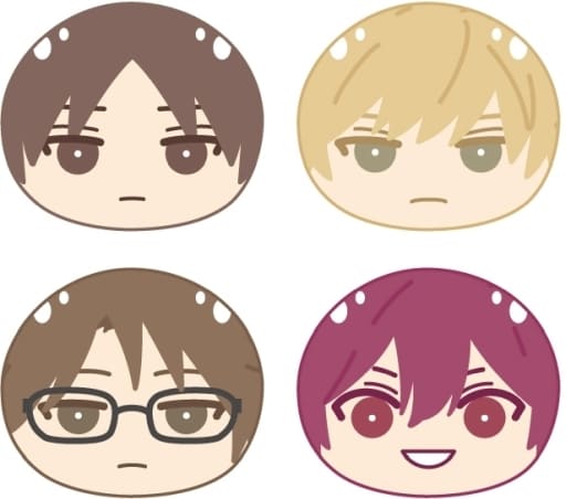Hayate Ichikura, etc. Play It Cool, Guys Omanjuu Niginigi Mascot All 4 Types Set Key Ring [USED]