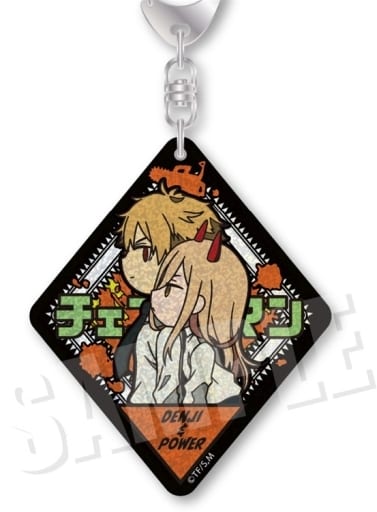 Chainsaw Man Denji Power 8 Vetcolo Glitter Acrylic Keychain Keychains [USED]