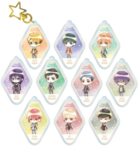 Takuto Akabane, etc. La Corda D'oro Starlight Orchestra Deformed Ani-Art Trading Acrylic Keychain Ver.B All 10 Types Set Key Chain [USED]