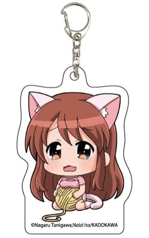 Mikuru Asahina Haruhi Suzumiya Series Acrylic Key Chain 01.Cat Ver. Mini Character Illustration Key Chain [USED]