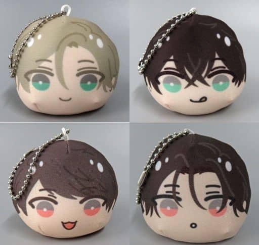 Aeo Asaka, etc. His Partner, the Thoroughbred Omega Omanjuu Niginigi Mascot All 4 Types Set Key Ring [USED]