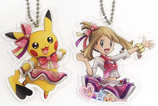 May Idol Pikachu Pokemon Dokidoki Contest Live Acrylic Keychain Pokemon Center Limited Key Chain [USED]