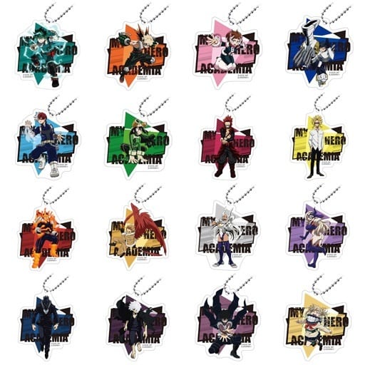 My Hero Academia Izuku Midoriya & Others Die Cut Acrylic Charms All 16 Types Set Charm [USED]