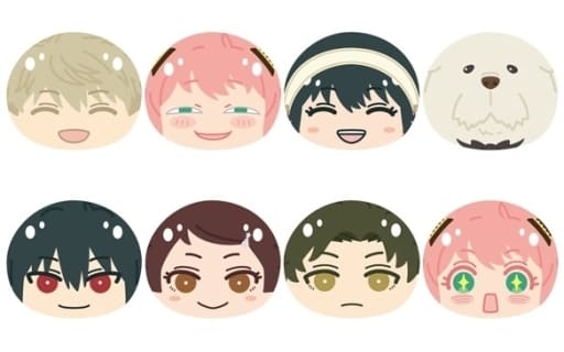 Anya Forger, etc. SPY x FAMILY Omanjuu Niginigi Mascot 2 All 8 Types Set Key Ring [USED]