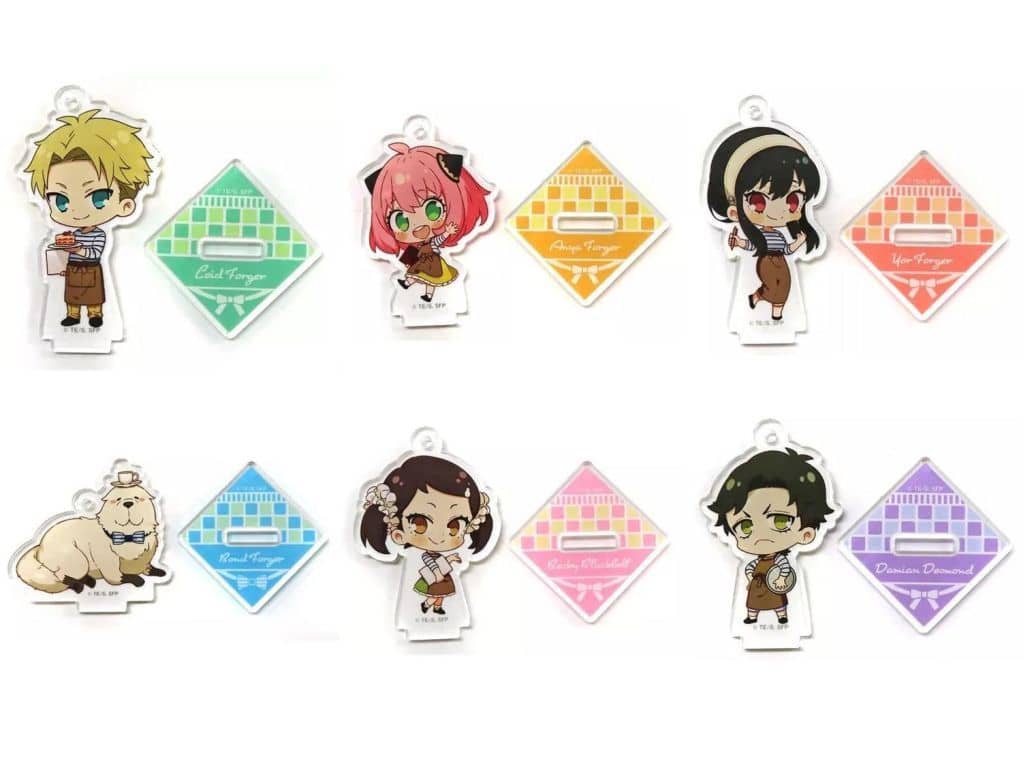 Anya Forger, etc. SPY x FAMILY Trading Acrylic Stand Keychain Sweets Paradise Limited All 6 Types Set Key Chain [USED]