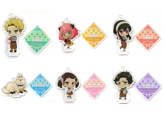 Anya Forger, etc. SPY x FAMILY Trading Acrylic Stand Keychain Sweets Paradise Limited All 6 Types Set Key Chain [USED]