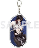 Mikasa Ackerman 23 Attack on Titan Newly Drawn Deka Acrylic Key Chain Key Chain [USED]