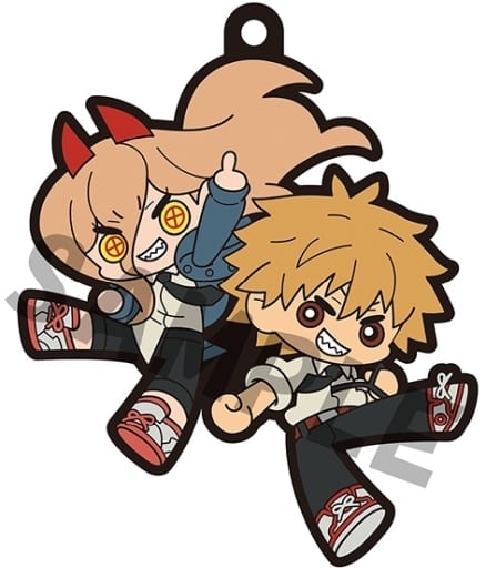 Denji Power Chainsaw Man Buddycolle Rubber Mascot Key Ring [USED]