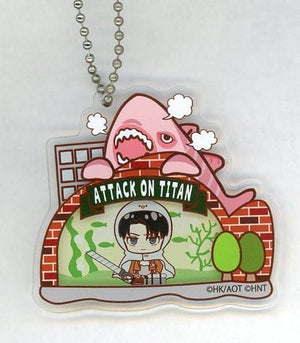 Levi Ackerman Kousapen Attack on Titan Die Cut Acrylic Charms Attack on Titan Shingeki no Kuso Kyojin Suzokukan Limited Charm [USED]