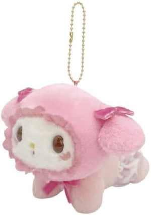 My Melody Sanrio Characters Nakayochi Omuchu Mascot Key Ring [USED]