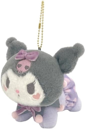 Kuromi Sanrio Characters Nakayochi Omuchu Mascot Key Ring [USED]