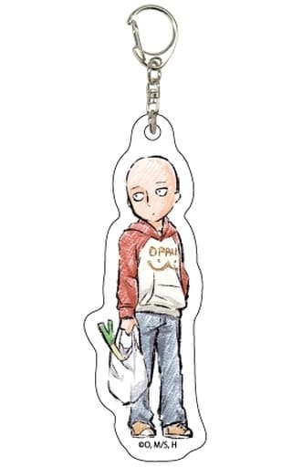 Saitama One Punch Man Graph Art Design Acrylic Key Chain 02 Key Chain [USED]