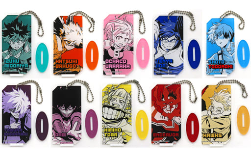 Toga Himiko, etc. My Hero Academia Acrylic Keychain Village Vanguard Limited All 10 Types Set Key Chain [USED]