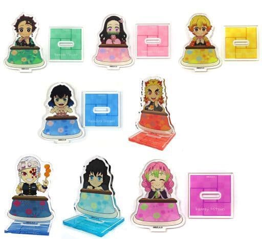 Muichirou Tokitou, etc. Demon Slayer: Kimetsu no Yaiba Random Acrylic Mascot Jump Festa 2023 Limited All 8 Types Set Key Ring [USED]
